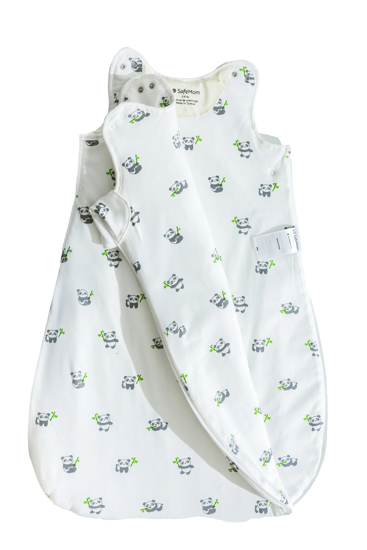 Bebek Uyku Tulumu - Elyaf Dolgulu - %100 Pamuk Penye Kumaş, 2.7 Tog Yandan Açılır, Fermuarlı