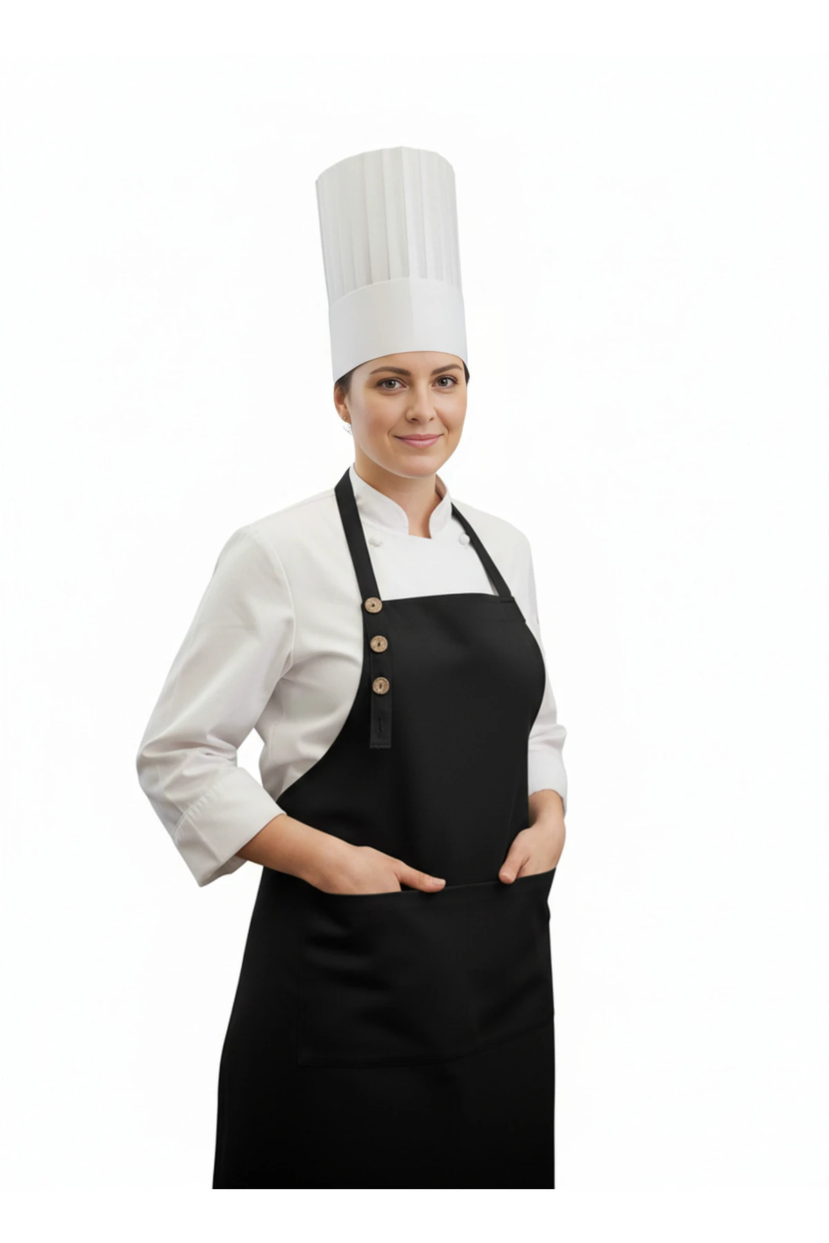 Su Geçirmez Mutfak Önlüğü | Şef, Barista Önlüğü | 2 Geniş Cepli Çok Amaçlı Önlük