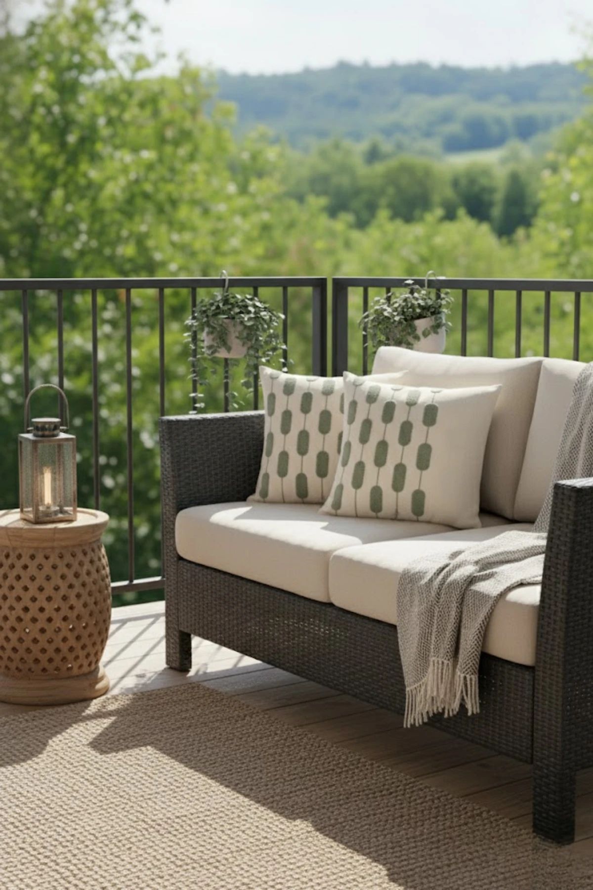 Modern Tasarım Punch İşlemeli Dekoratif 2'li Kırlent Kılıfı - Zincir Desen