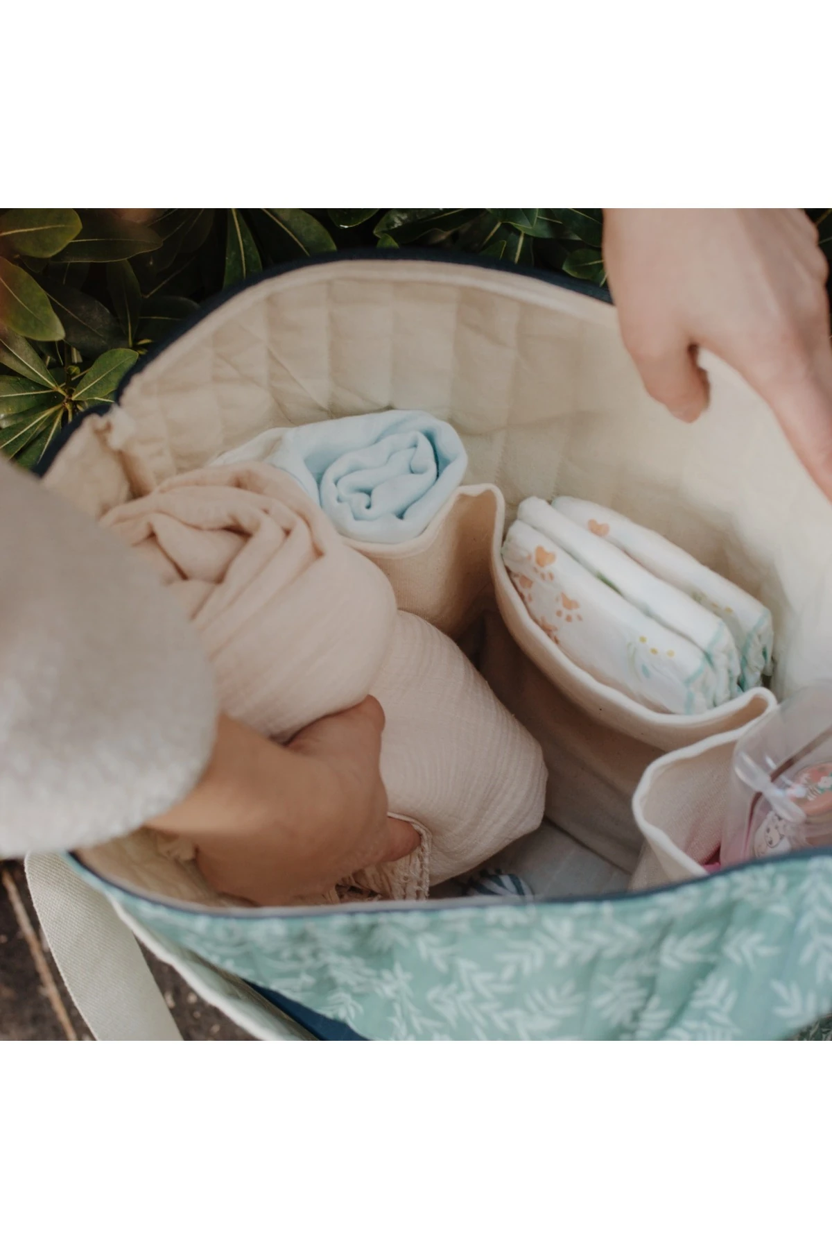 Textiles Anne Bebek Bakım Çantası Geniş Hacim Bölmeli Makinada Yıkanabilir