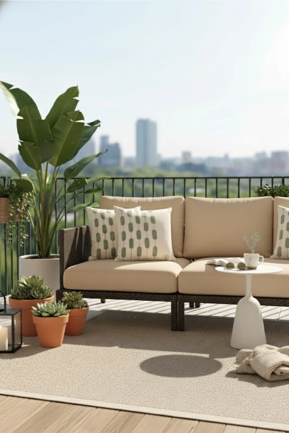 Modern Tasarım Punch İşlemeli Dekoratif 2'li Kırlent Kılıfı - Zincir Desen