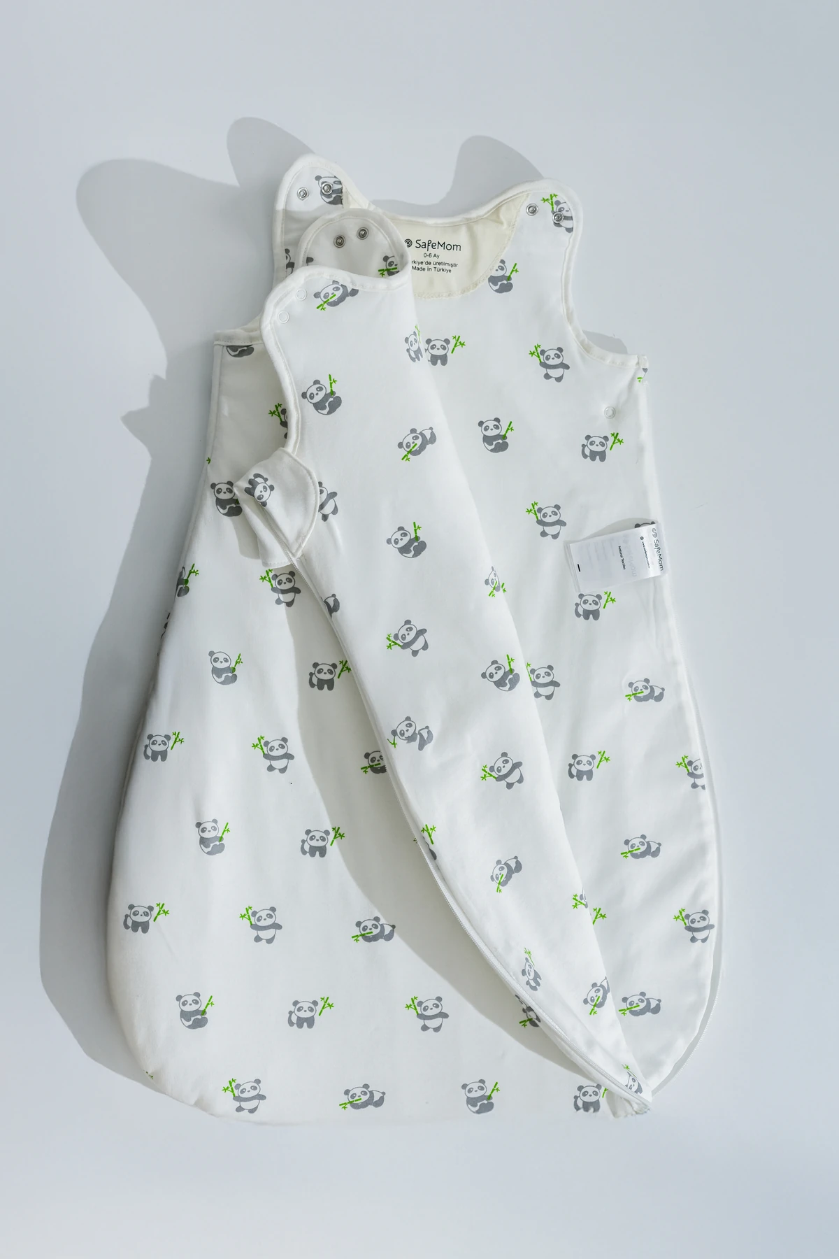 Bebek Uyku Tulumu - Elyaf Dolgulu - %100 Pamuk Penye Kumaş, 2.7 Tog Yandan Açılır, Fermuarlı