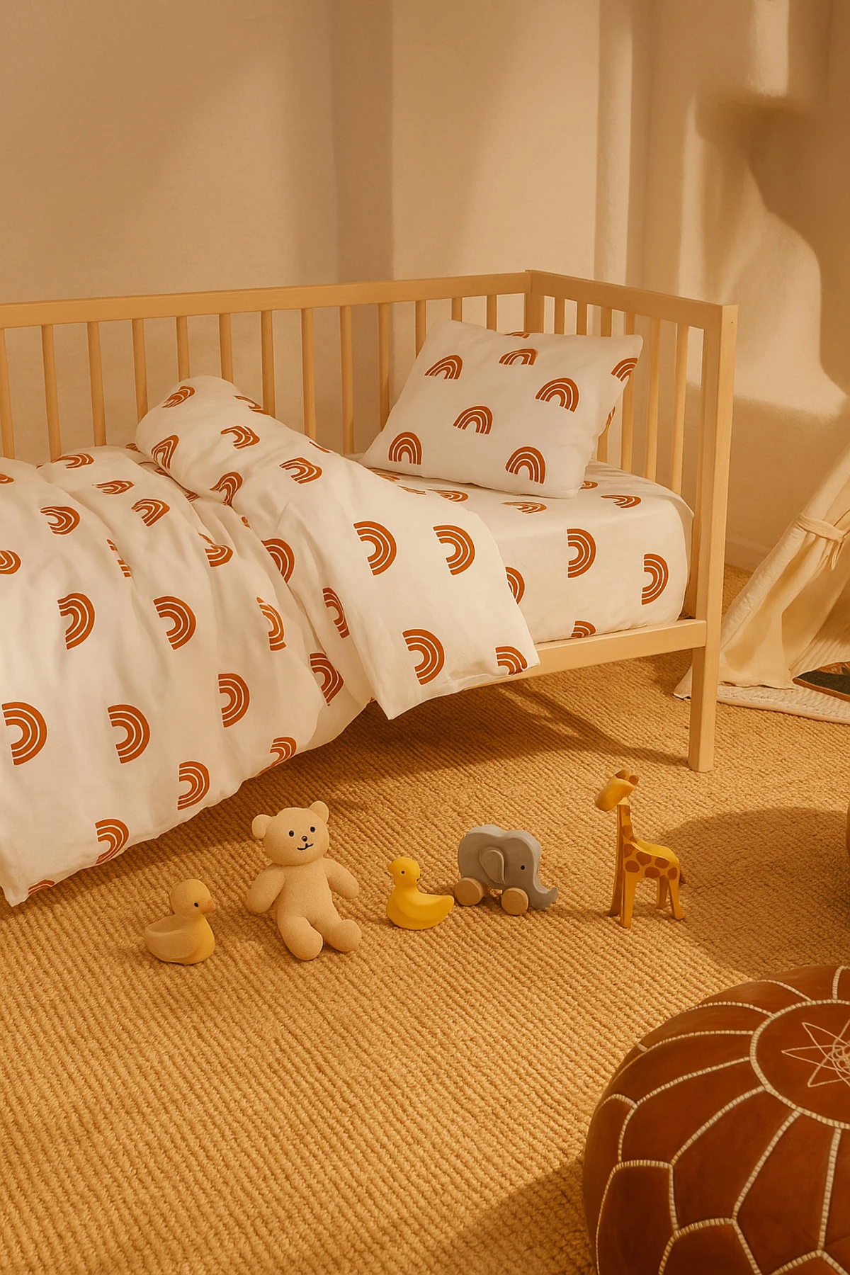 Bebek Nevresim Seti Gökkuşağı Desen