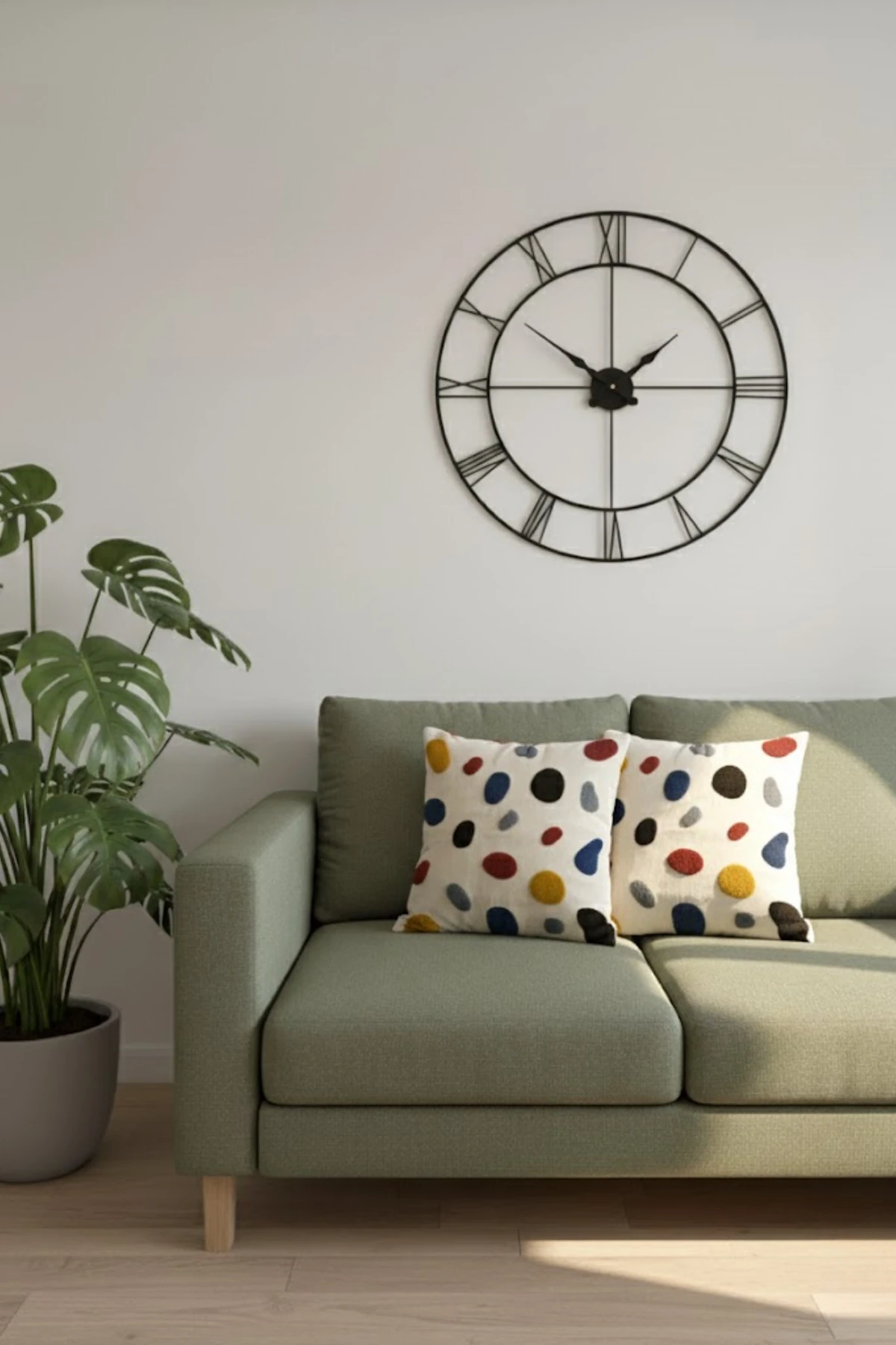 Modern Tasarım Punch İşlemeli Dekoratif 2'li Kırlent Kılıfı - Çakıl Taşı Desen