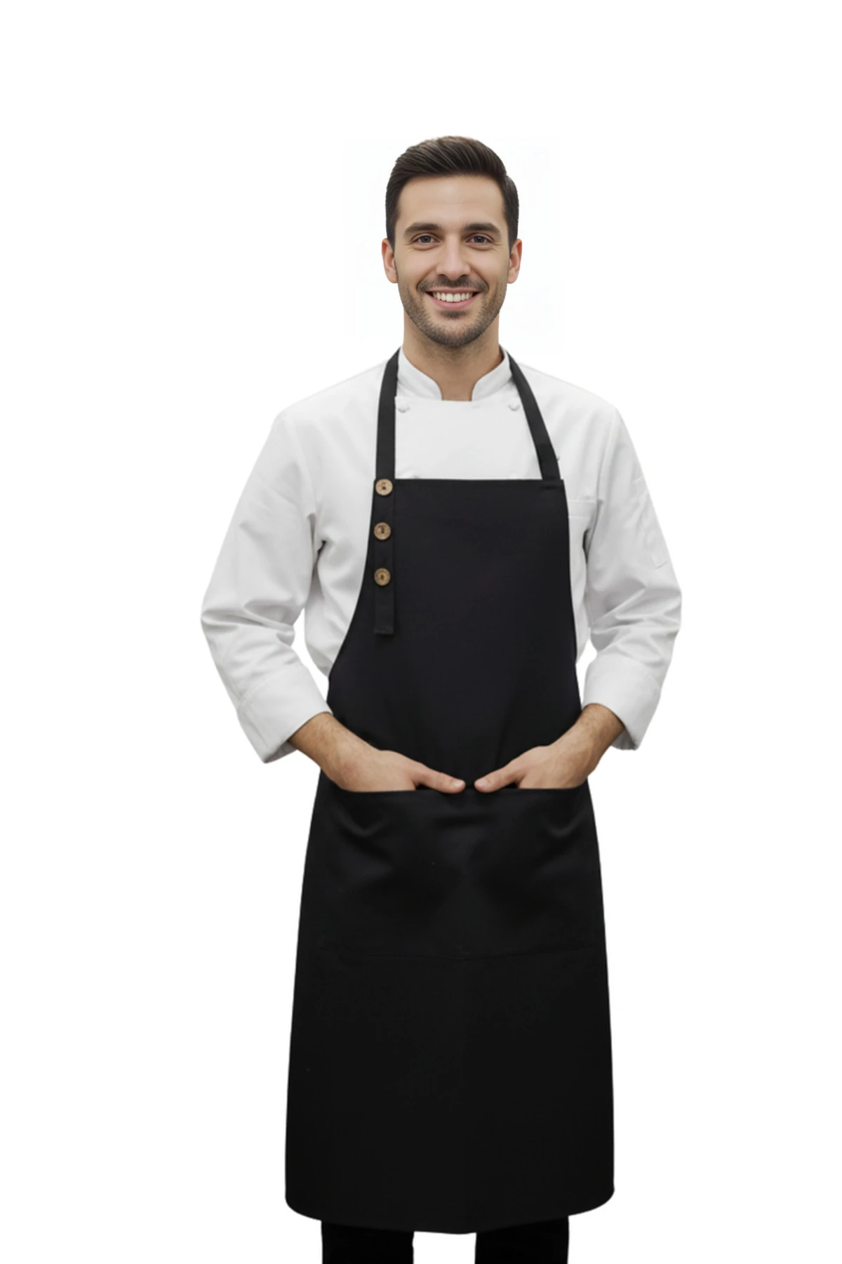 Su Geçirmez Mutfak Önlüğü | Şef, Barista Önlüğü | 2 Geniş Cepli Çok Amaçlı Önlük