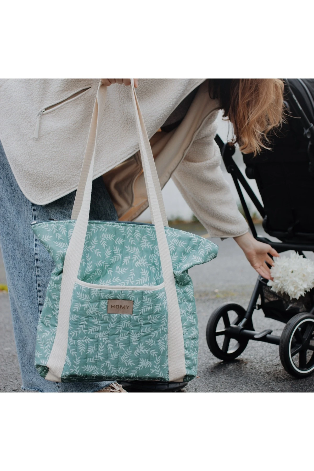 Textiles Anne Bebek Bakım Çantası Geniş Hacim Bölmeli Makinada Yıkanabilir