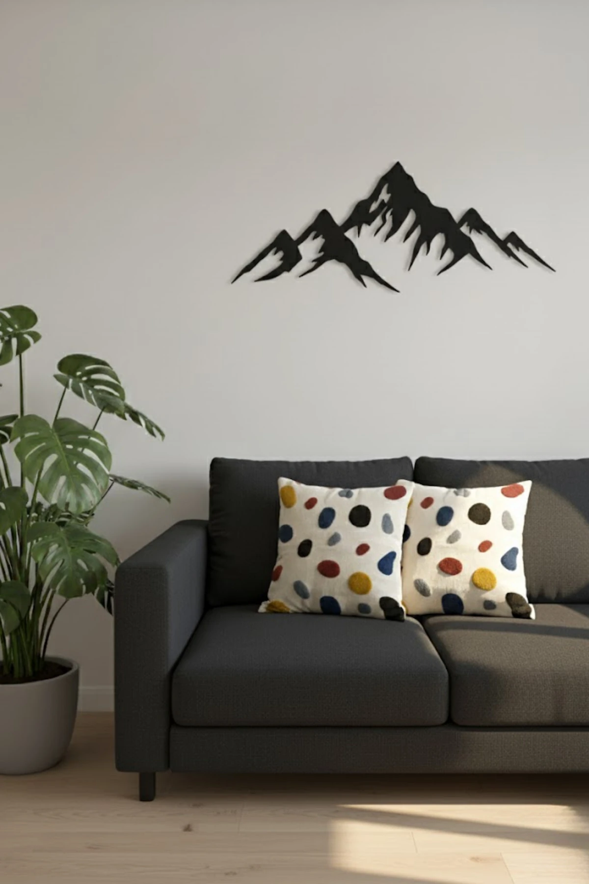 Modern Tasarım Punch İşlemeli Dekoratif 2'li Kırlent Kılıfı - Çakıl Taşı Desen