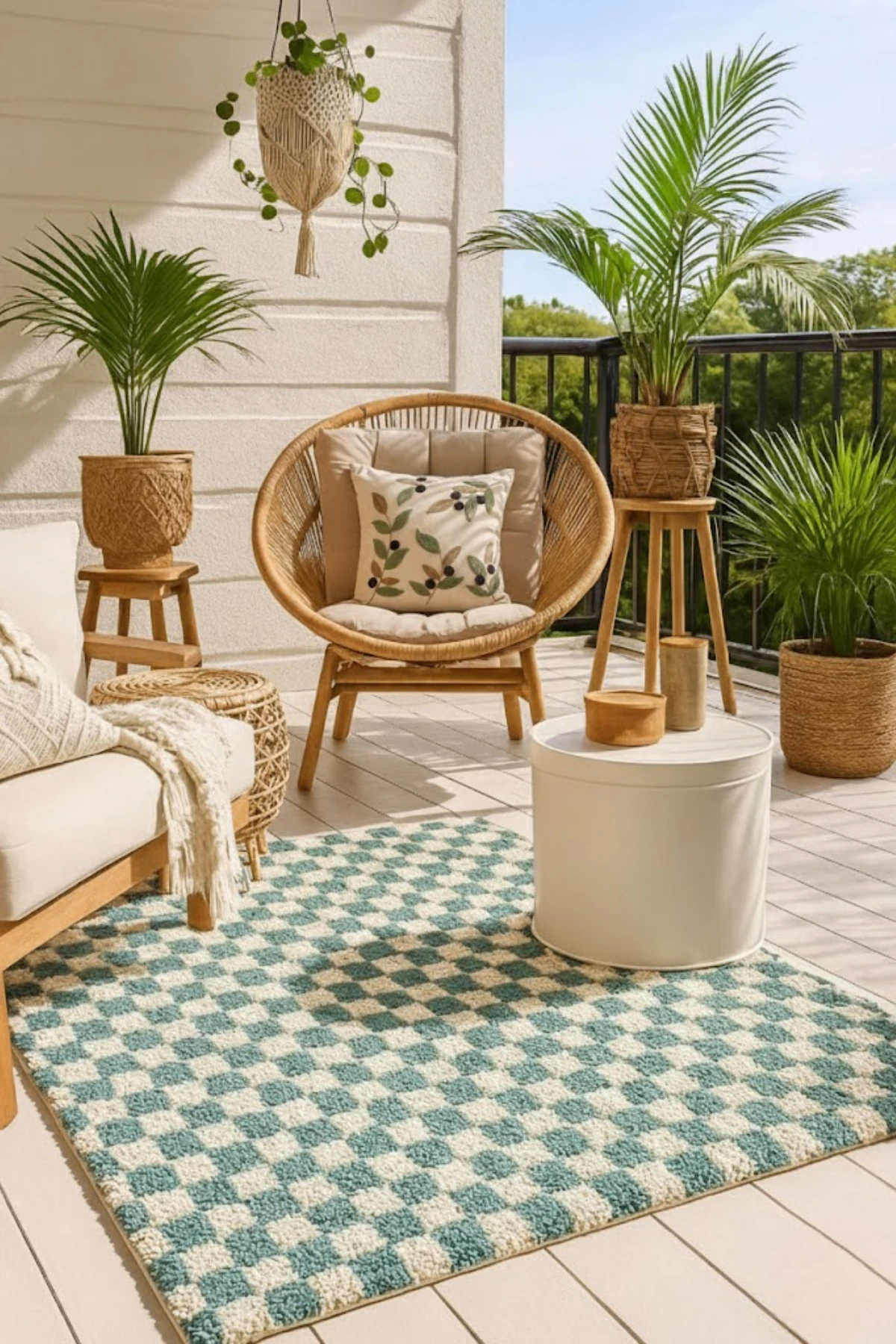 Modern Tasarım Punch İşlemeli Dekoratif 2'li Kırlent Kılıfı - Zeytin Dalı Desen