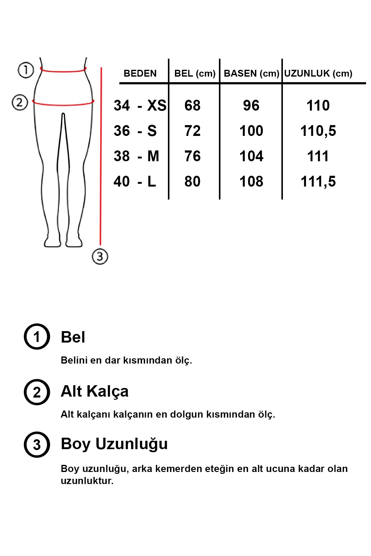 Kadın Kot Garnili Bol Paça Pantolon