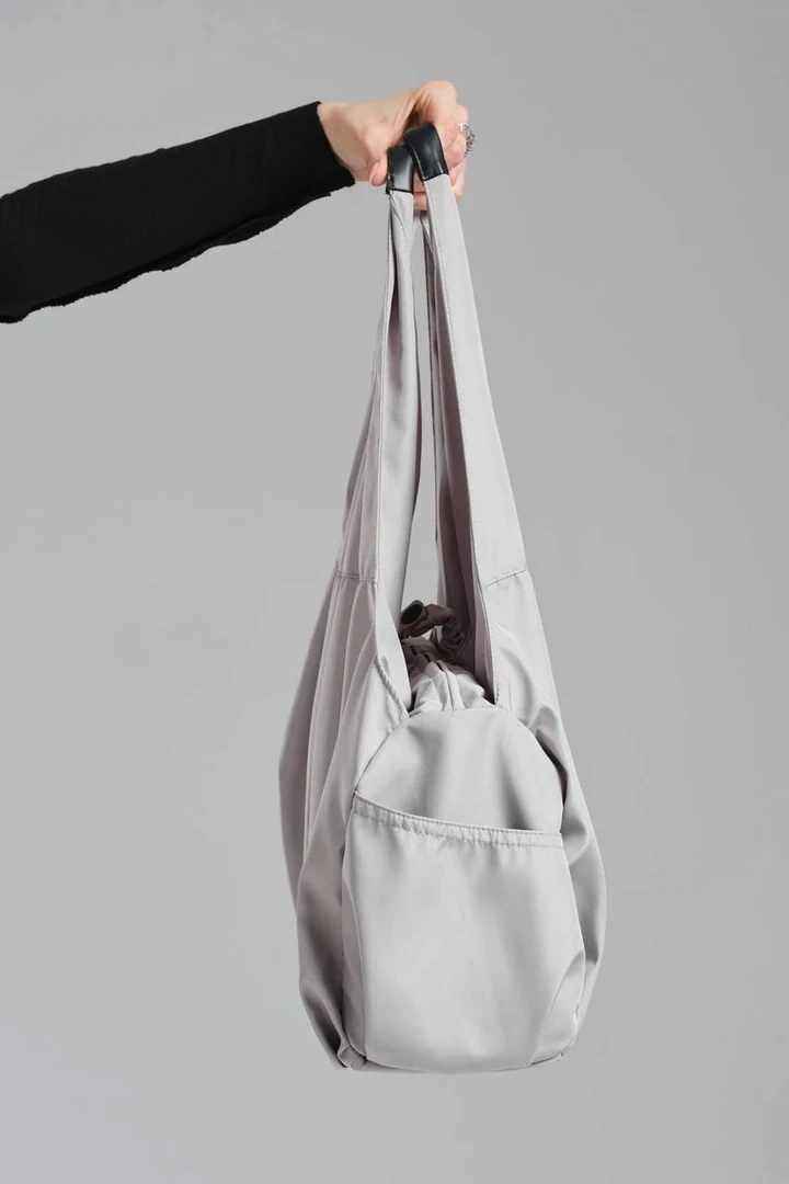 Kadın Dokuma Etiket Detaylı Askılı Tasarım Çanta