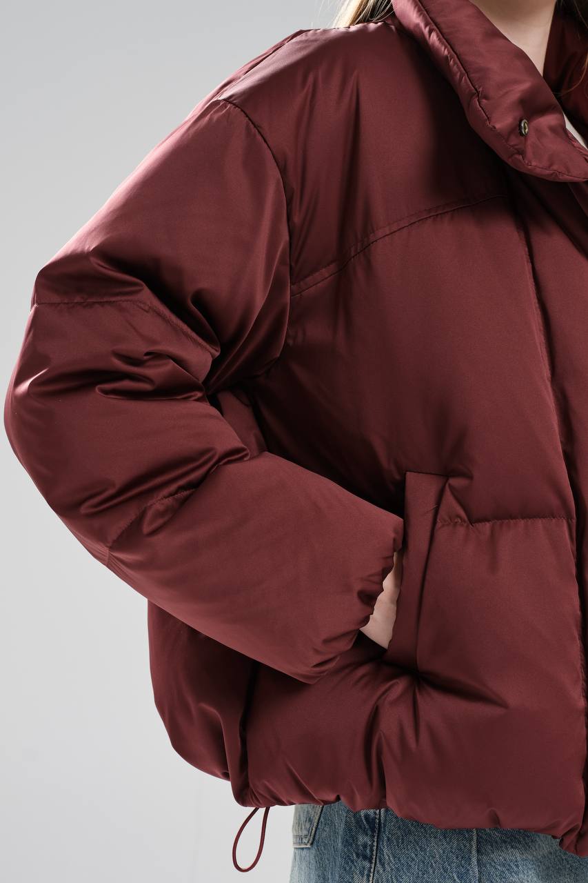 Kadın Su Geçirmez Kumaş Kaz Tüyü Dolumlu Tasarım Mont