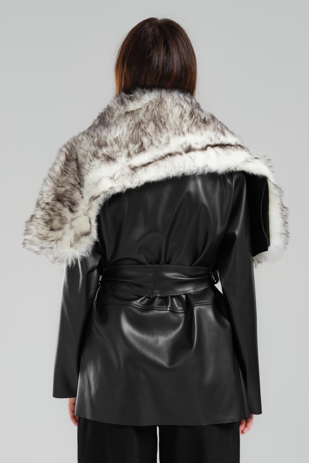 Fur Detailed Leather Jacket