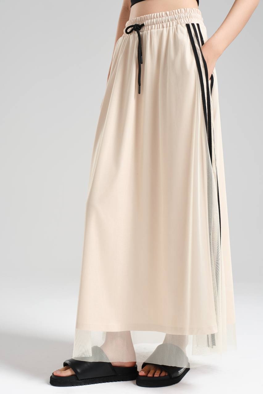 ★24-25FW新作★BINARY01★Tiro damage long skirt Tormenta Long Skirt - Devil Fashion Women's