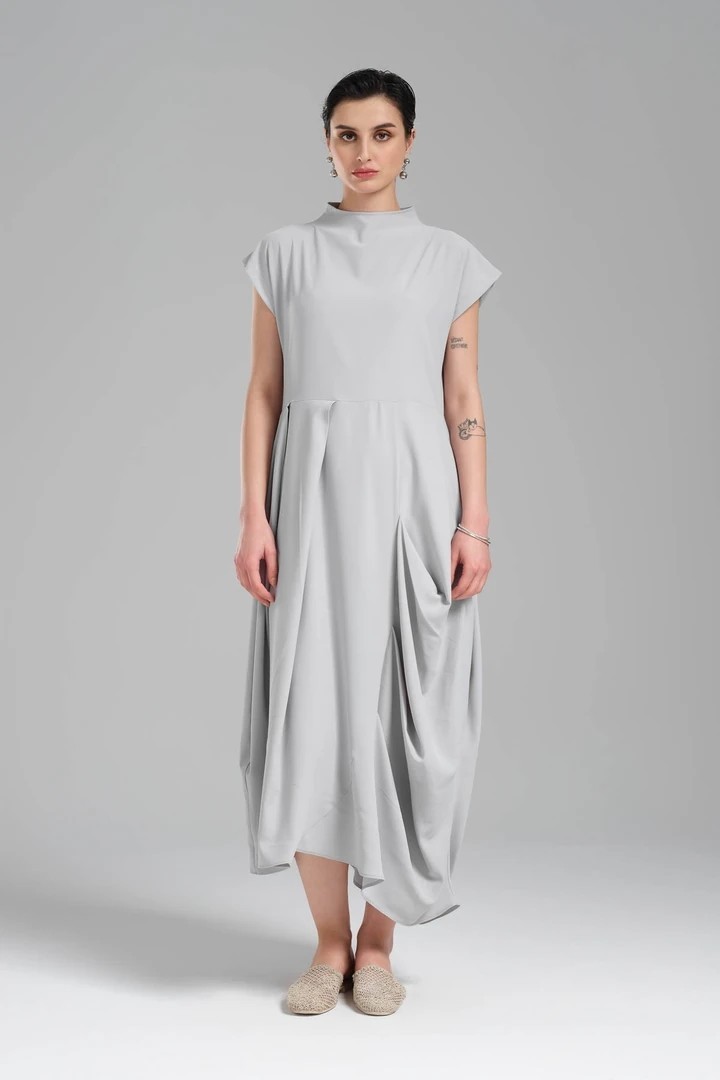 Women's Mandarin Collar Design Dress
