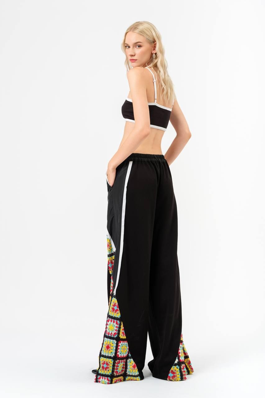 TW3 Crochet Detailed Wide Leg Trousers