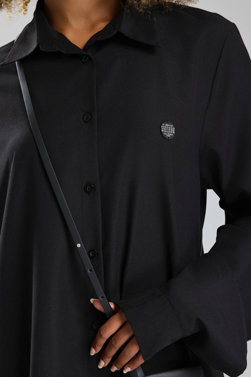 Kadın Çanta Detaylı Tasarım Uzun Gömlek Elbise