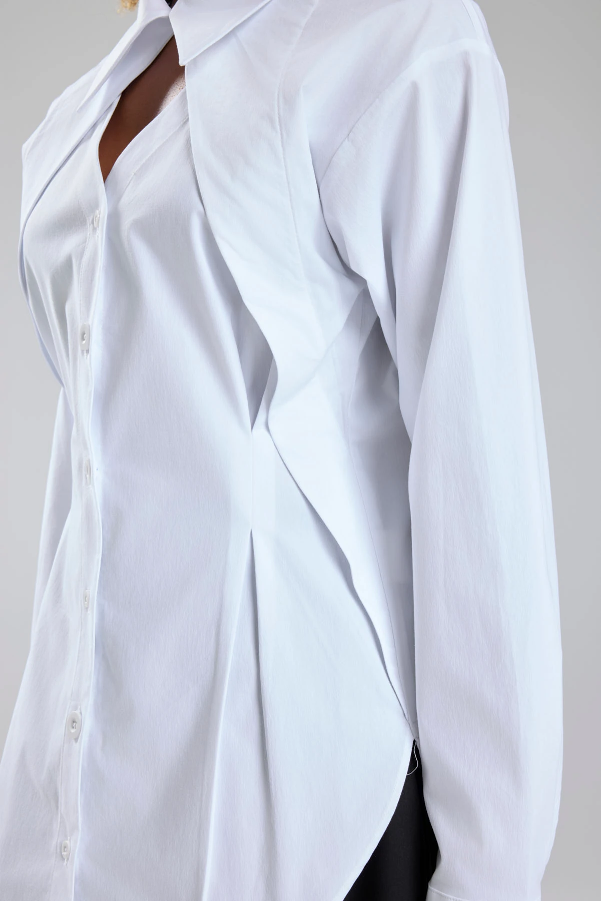 Kadın Belden Oturtmalı Özel Tasarım Gömlek