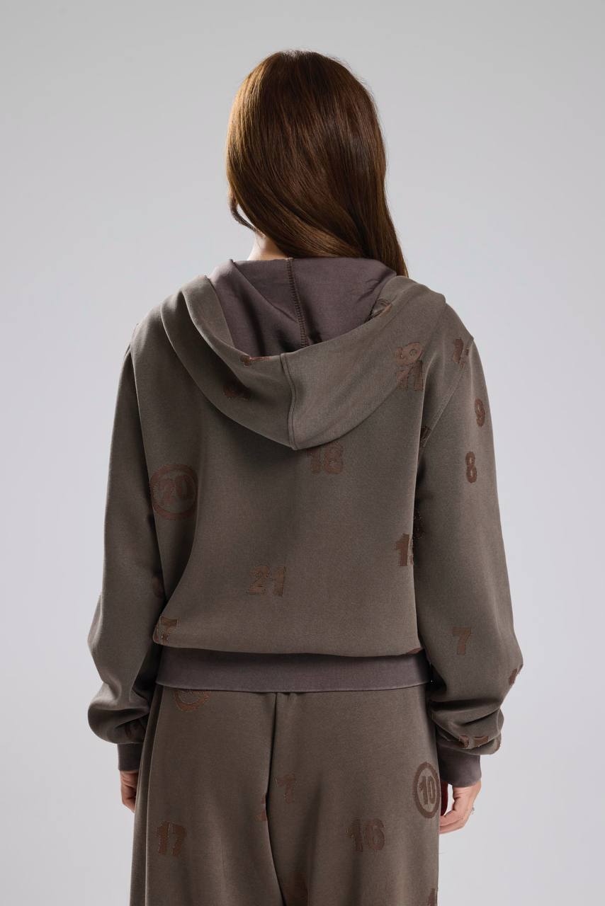 Kadın Yıkamalı Lazer Yakmalı Tasarım Eşofman Takımı