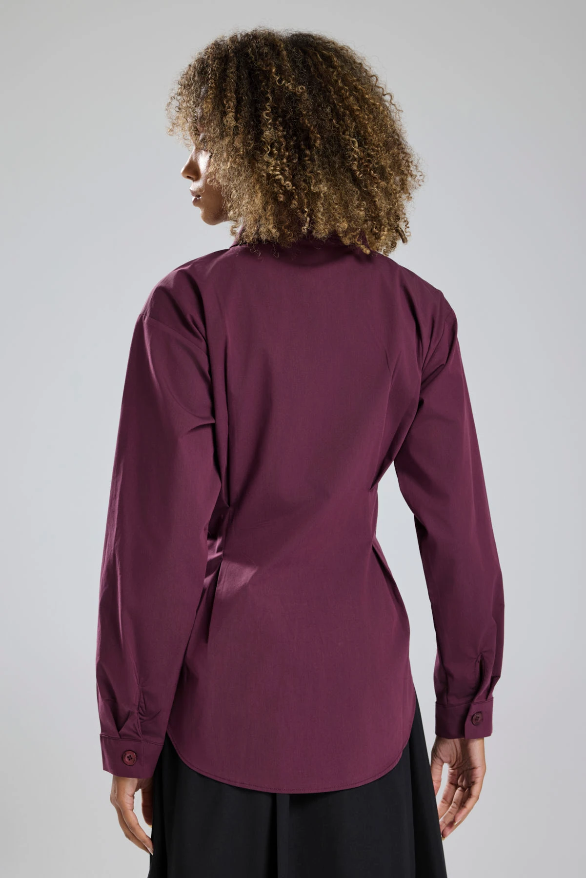 Kadın Belden Oturtmalı Özel Tasarım Gömlek