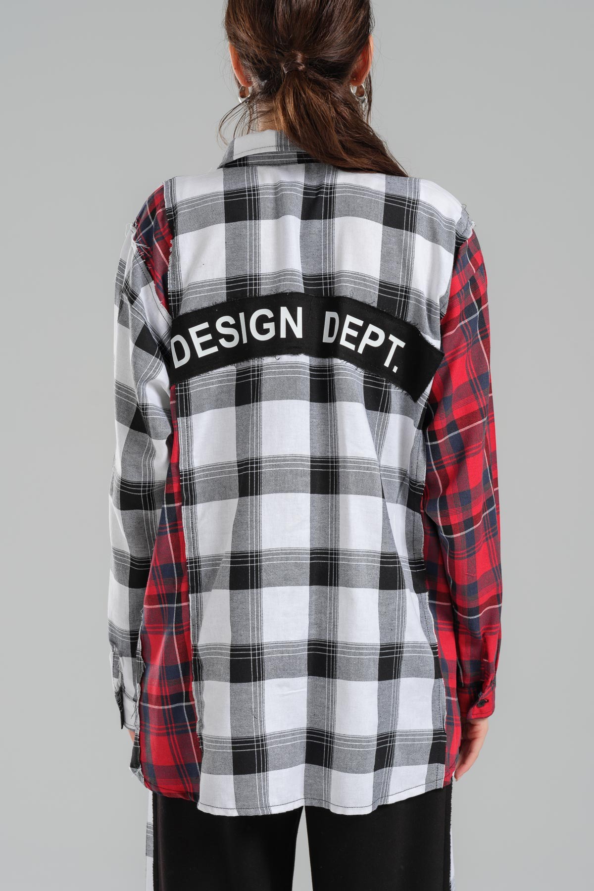 Pattern Gradient Oversize Lumberjack Shirt