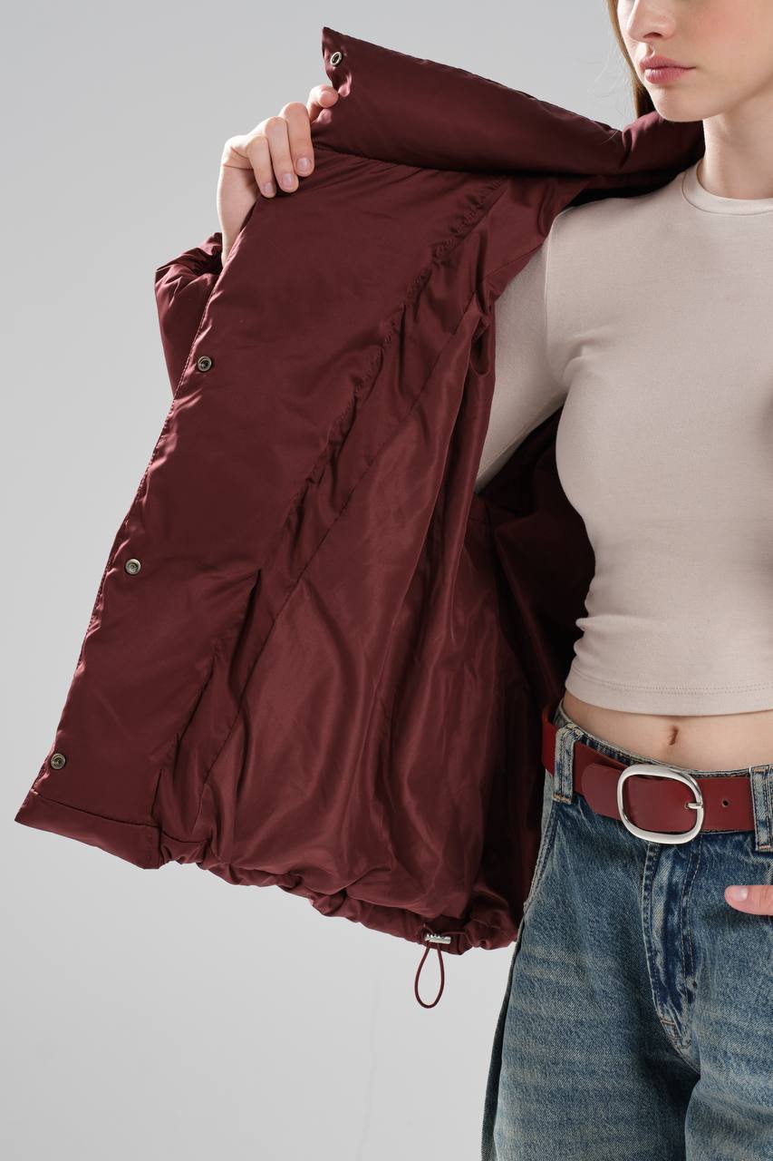 Kadın Su Geçirmez Kumaş Kaz Tüyü Dolumlu Tasarım Mont