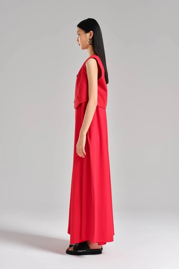 Women's Vested Two Piece Designed Overalls Jumpsuit
