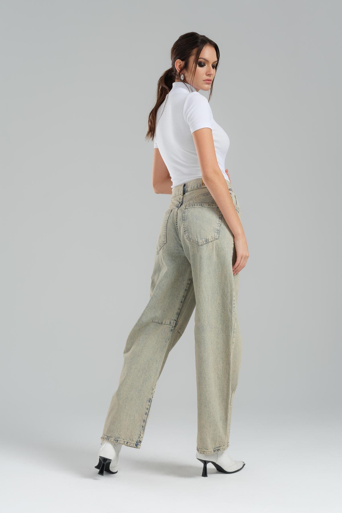 Super Baggy Fit Kadın Basic Jean