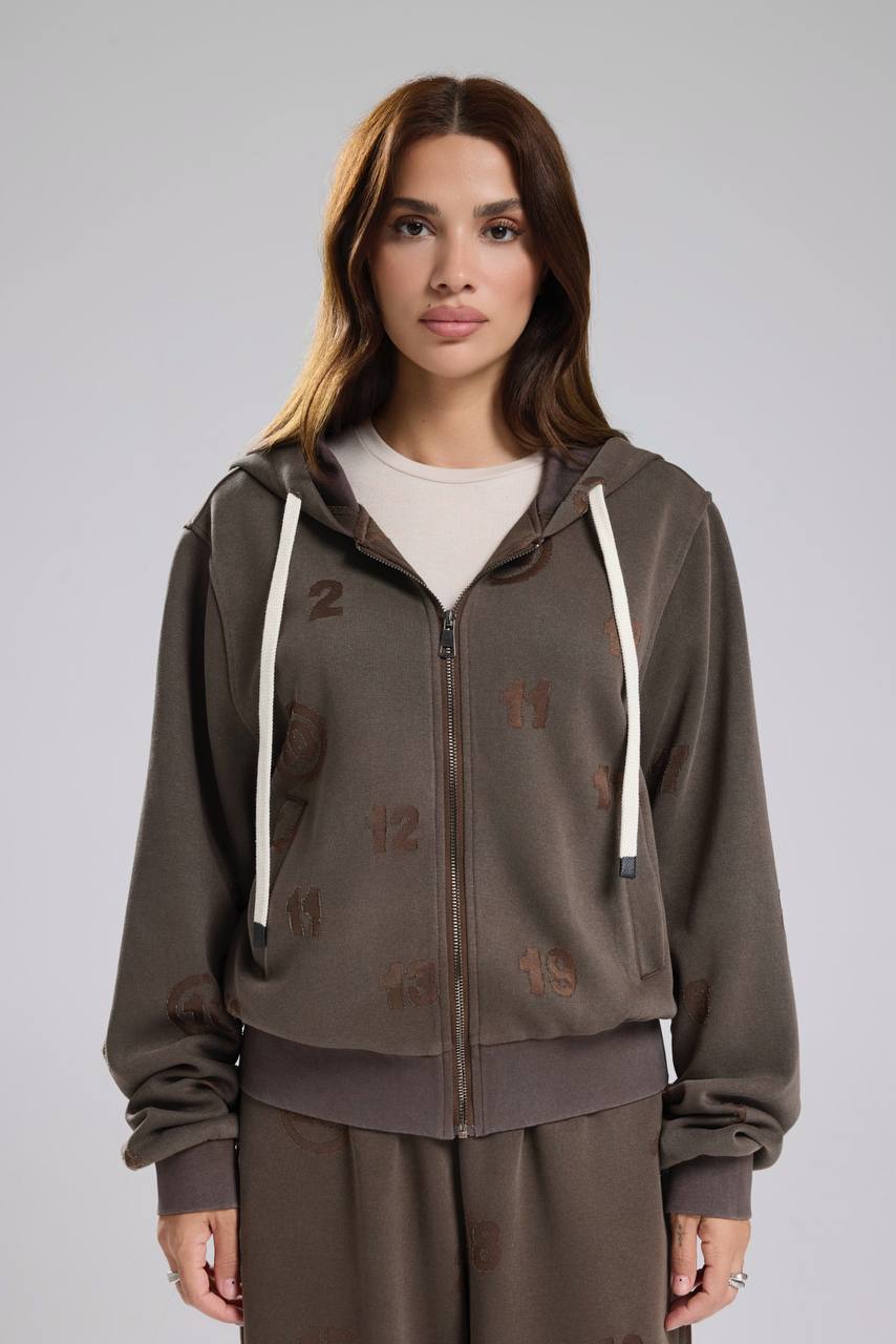 Kadın Yıkamalı Lazer Yakmalı Tasarım Eşofman Takımı