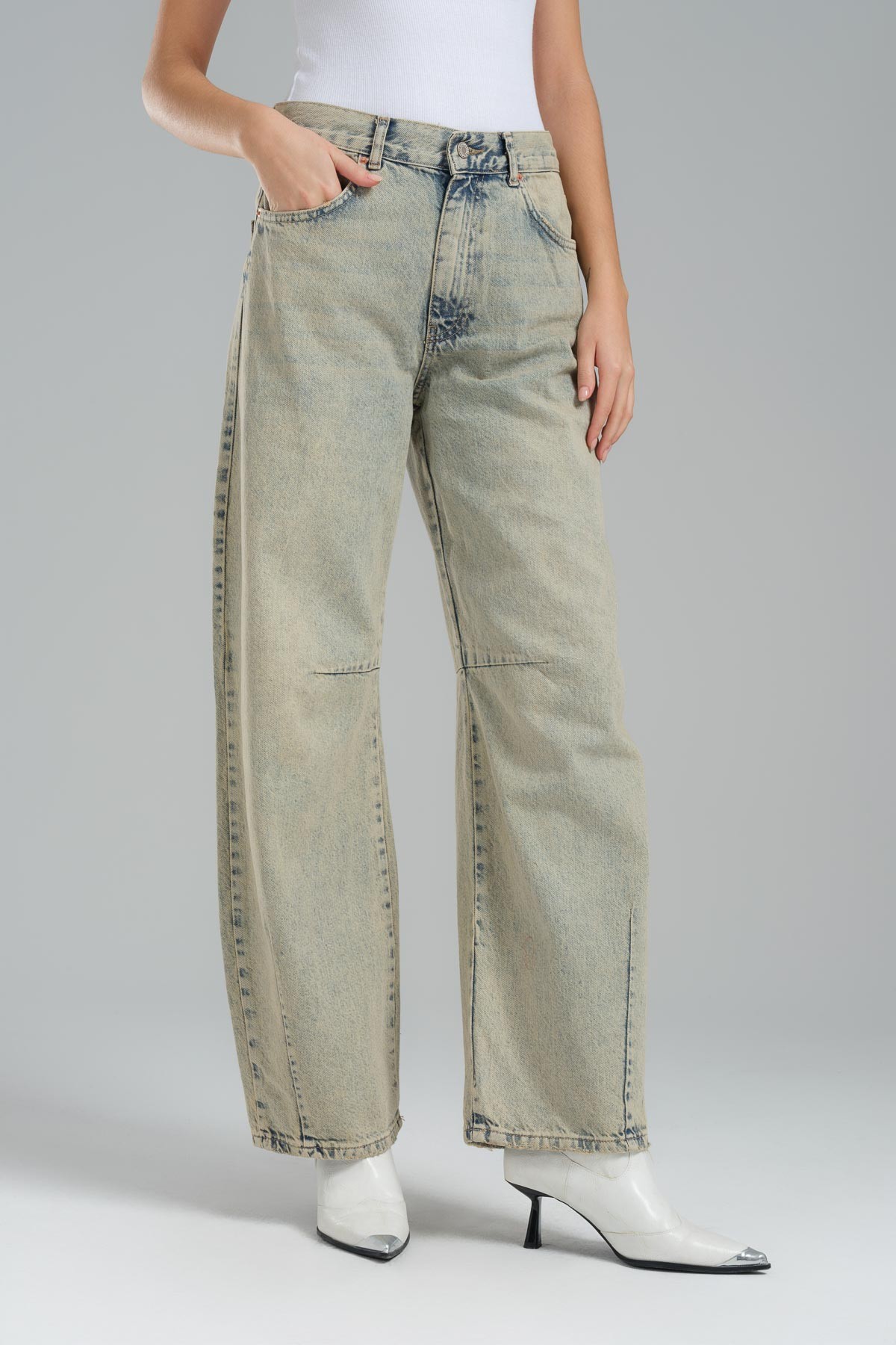 Super Baggy Fit Kadın Basic Jean