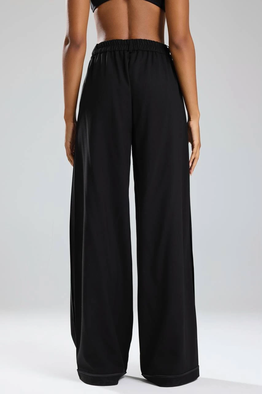 Kadın Saten Detaylı Biyeli Tasarım Pantolon