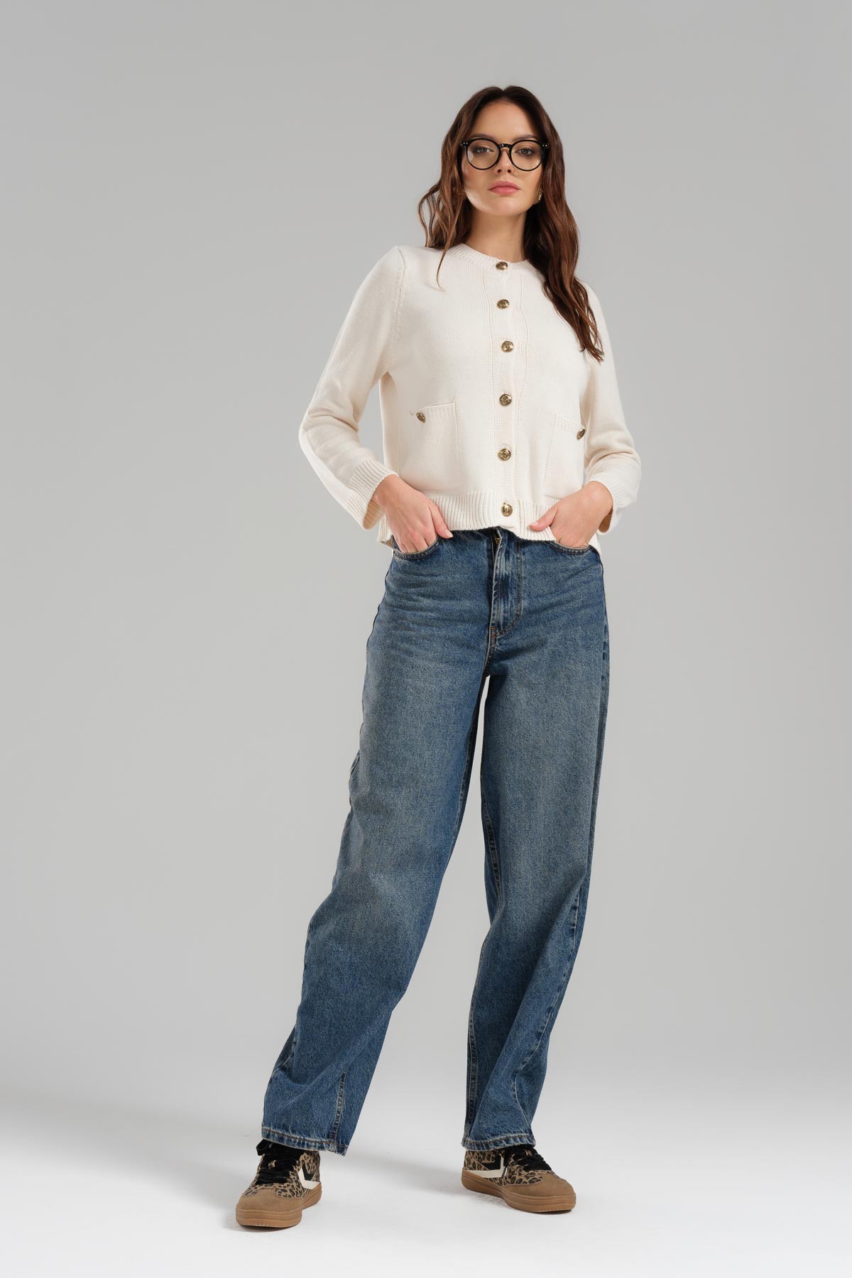 Women's Skater Fit Loose Cut Denim Trousers