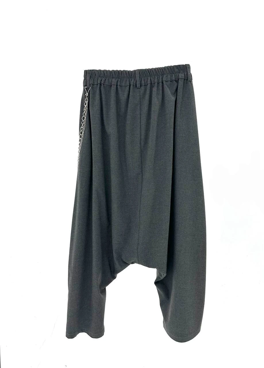 Kadın Zincir Detaylı Tasarım Şalvar Pantolon