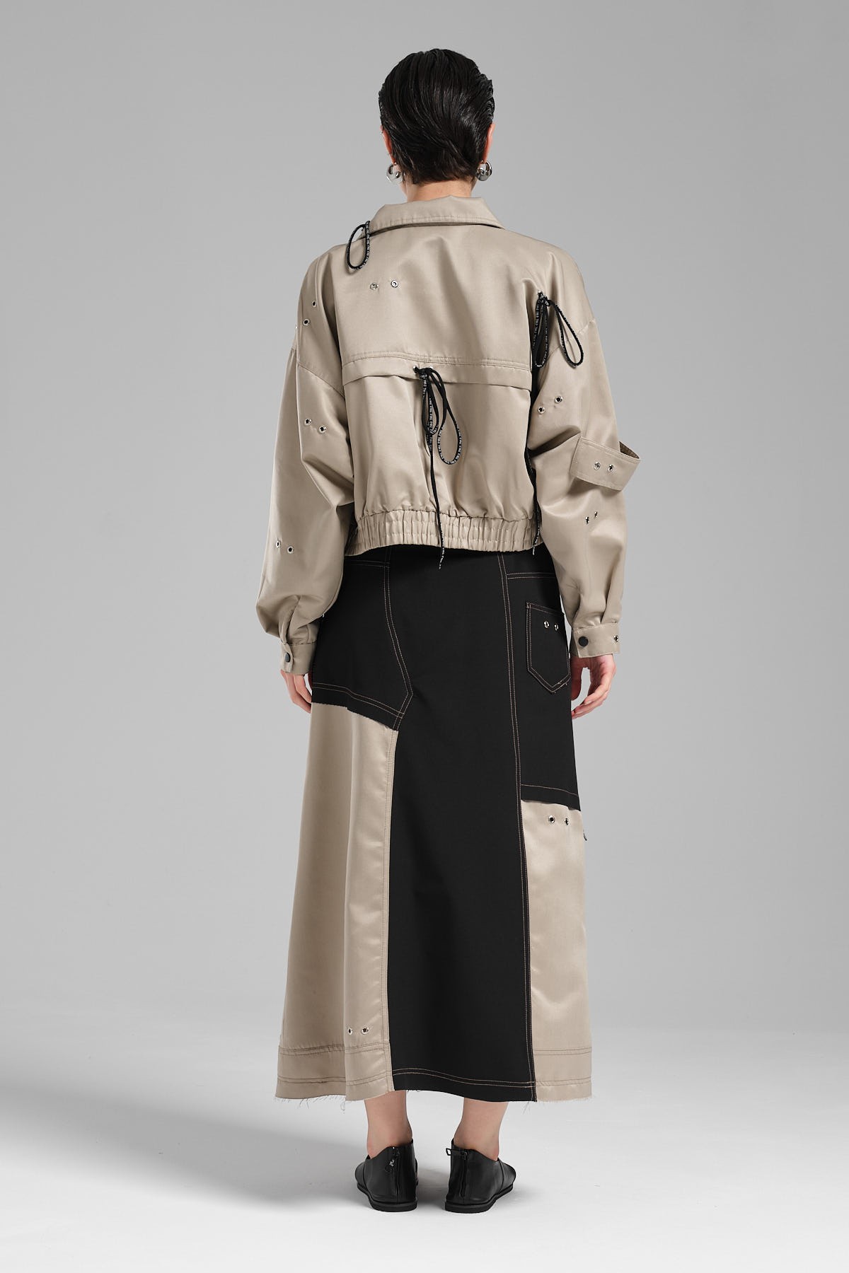 Kadın Oversize Bağcık Detaylı Tasarım Ceket