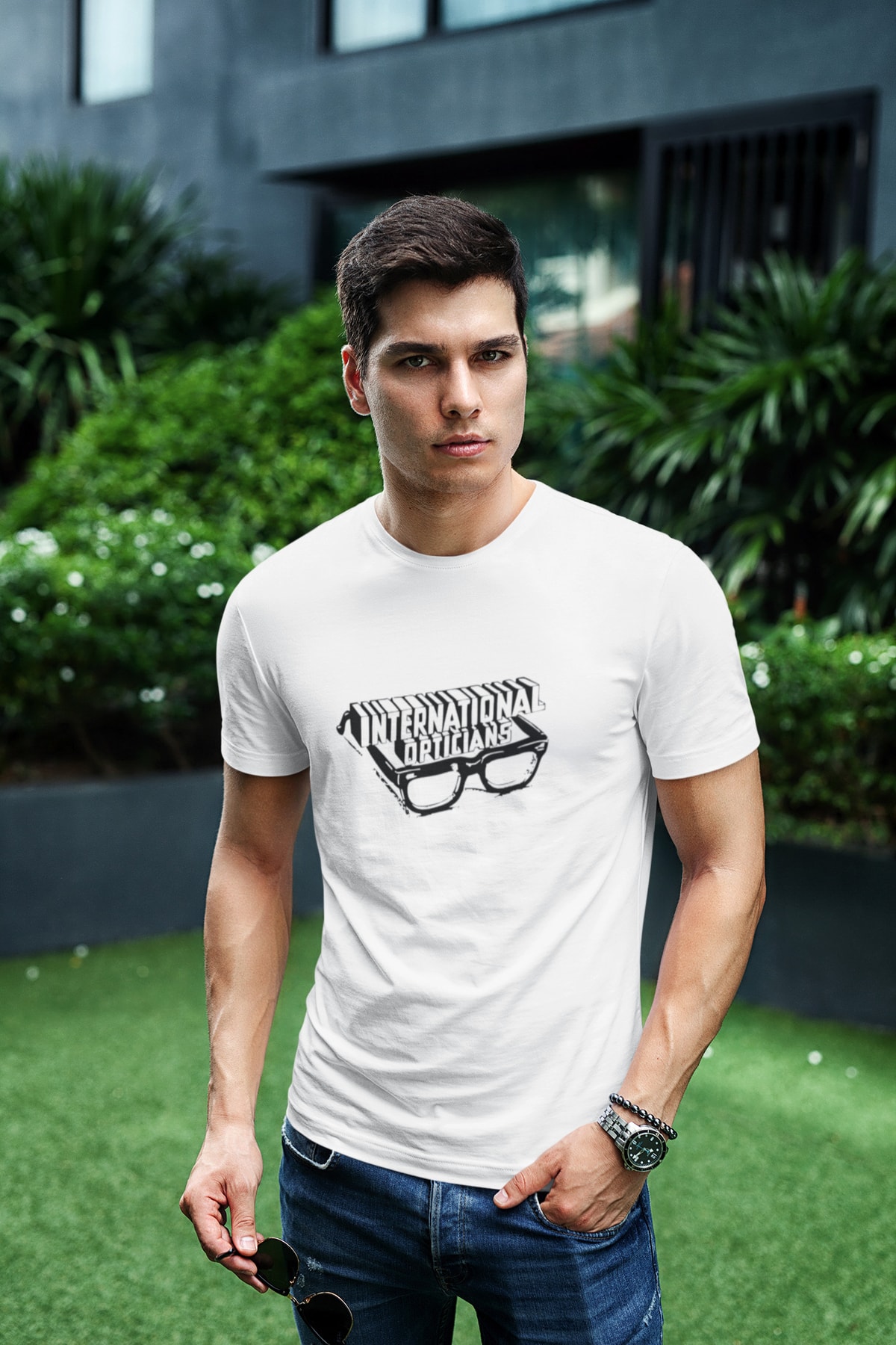 Optician Tshirt International Opticians Unisex Beyaz Regularfit