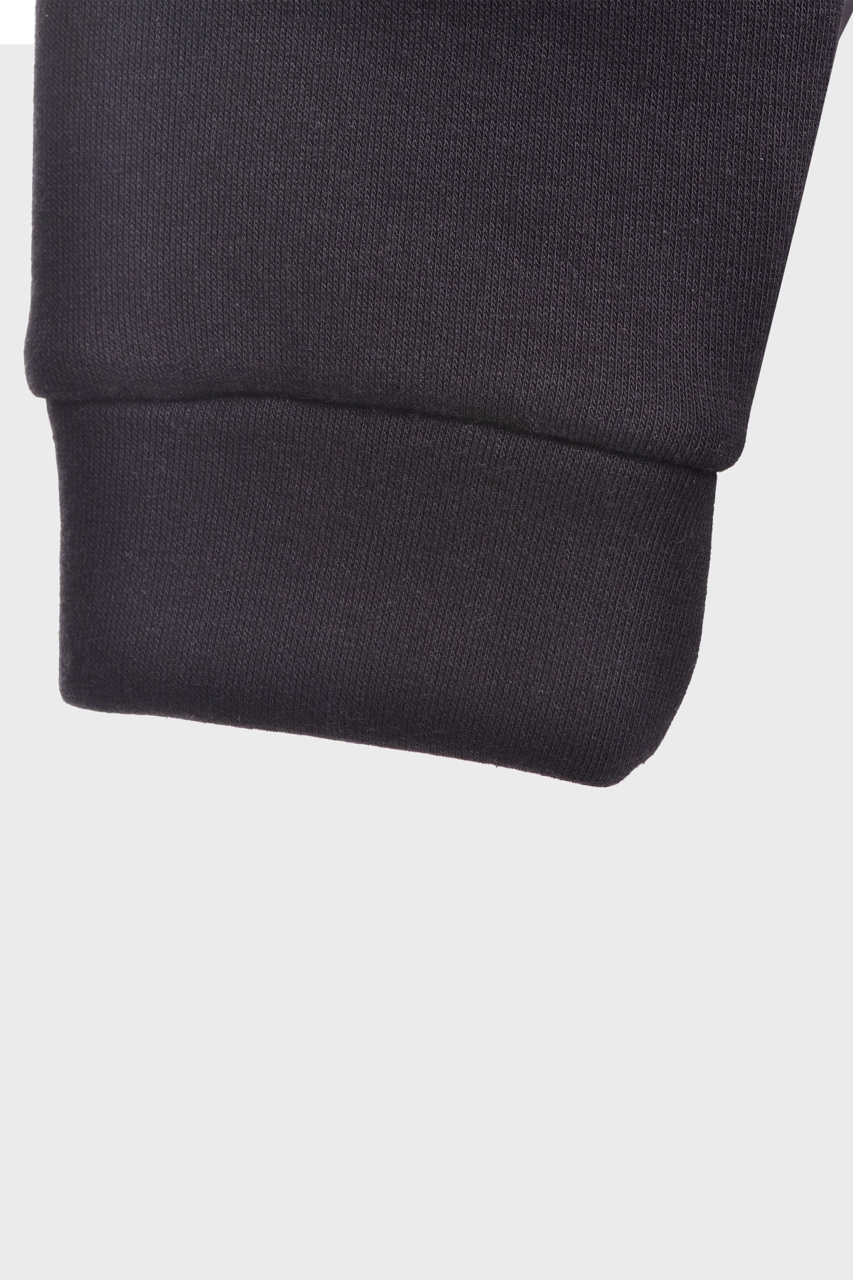 Parot Minimal Baskılı Kapüşonlu Üç İplik Sweatshırt Oversıze Hoodıe