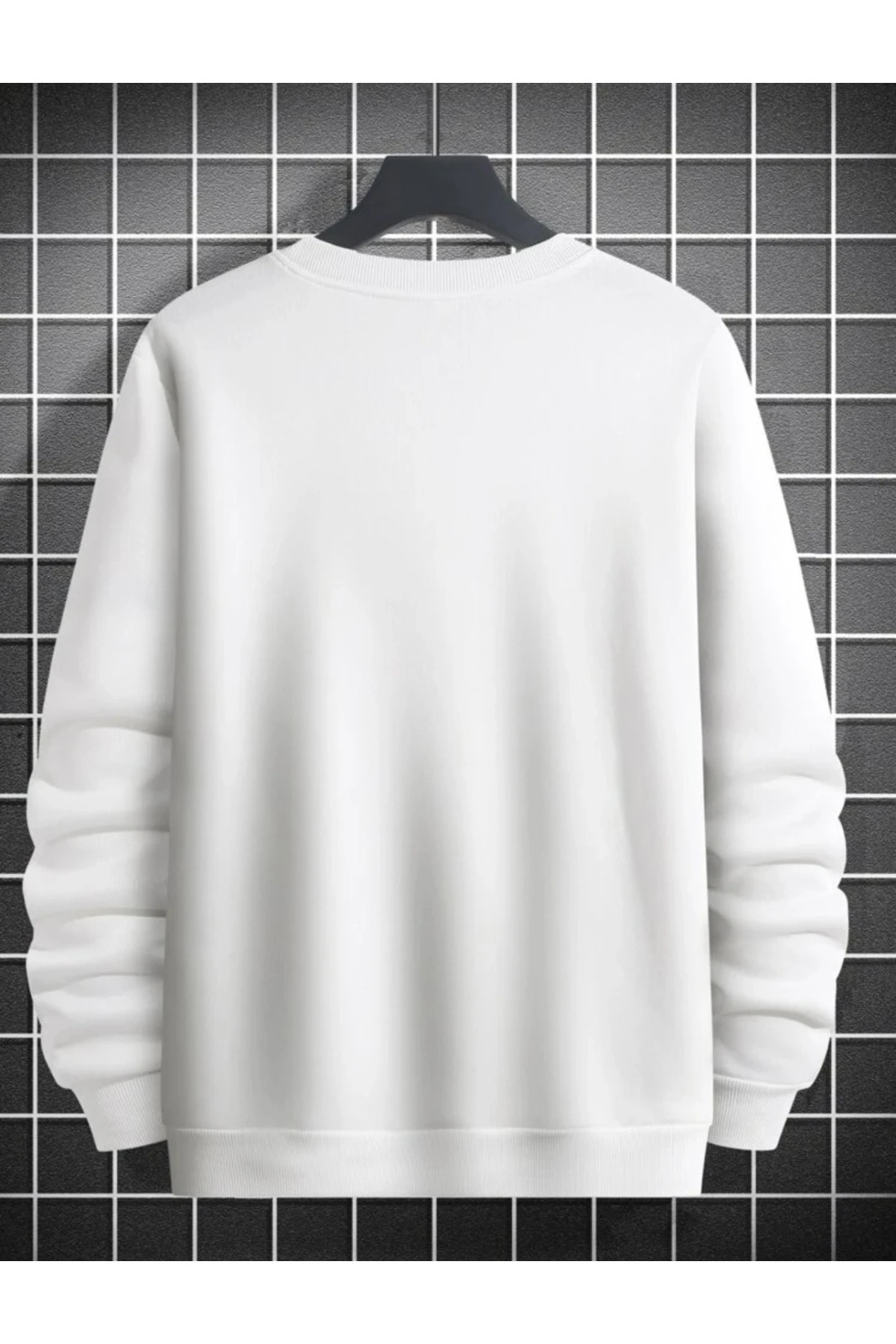 Oversize Unisex Rose Love Baskılı 3 Iplik Kalın %100 Pamuk Sweatshirt