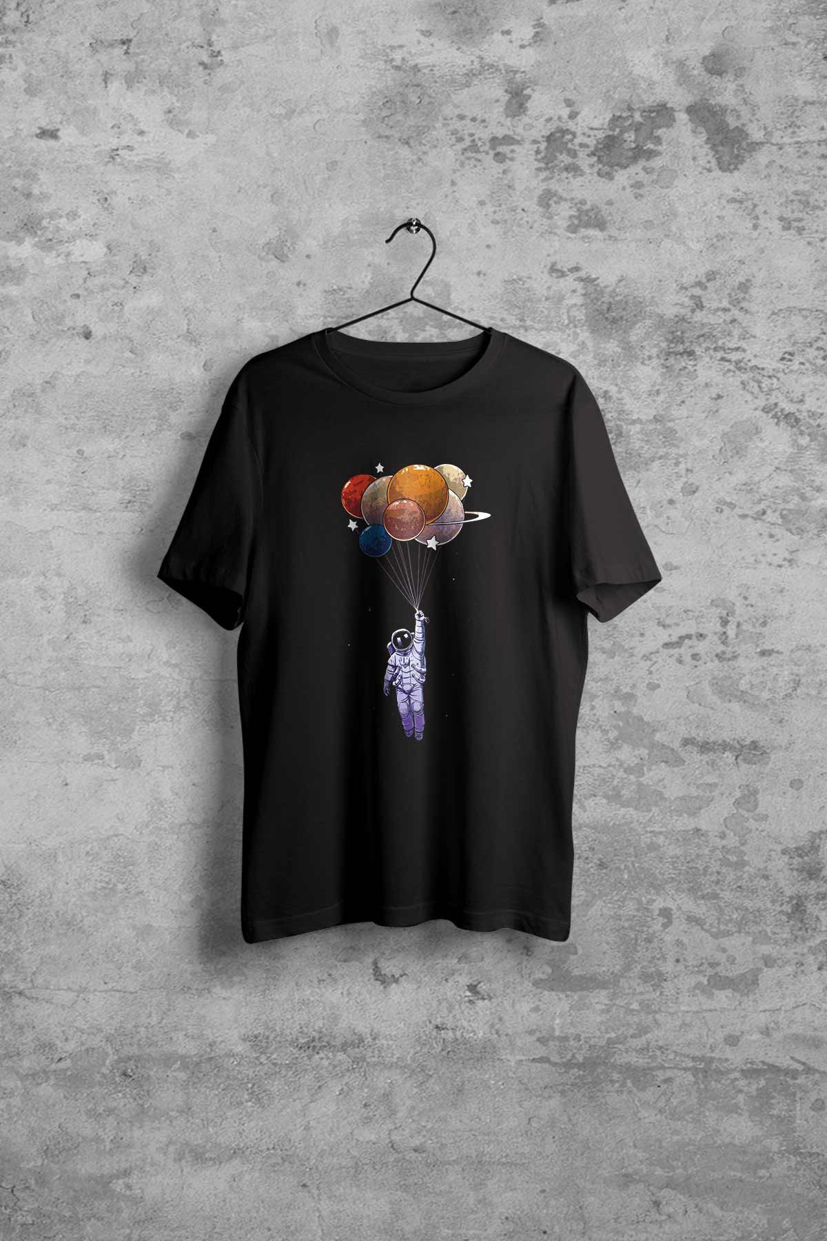 Astranot Balon Kadın Siyah Tshirt