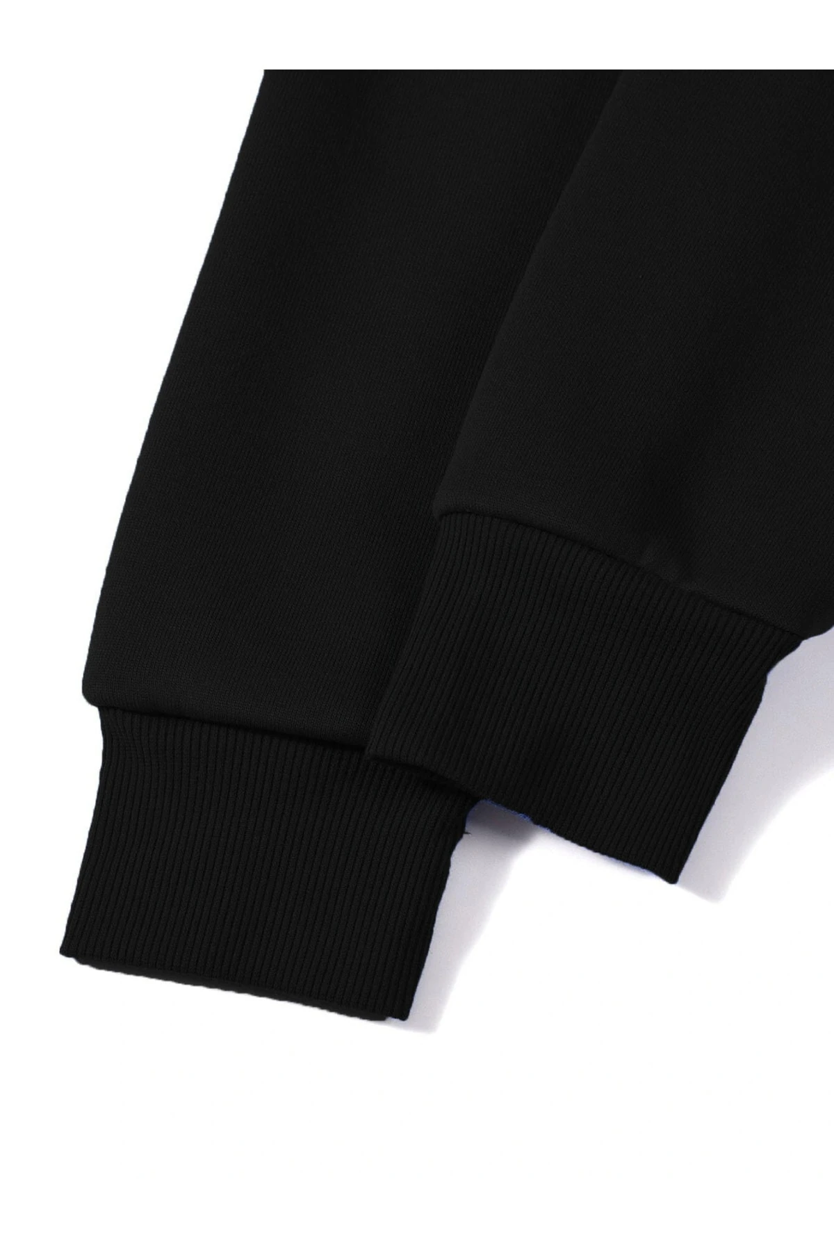 Siyah 3 Iplik Unisex Oversize Kapüşonlu Kanguru Cepli Slipknot Ön Arka Baskılı Sweatshirt Hoodie