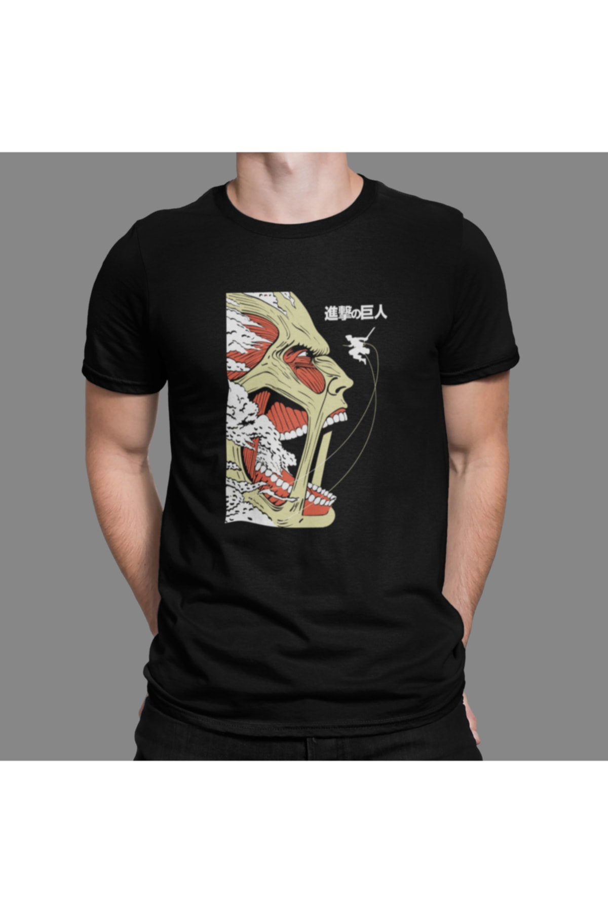 Anime Attack On Tıtan Tshirt Bisiklet Yaka