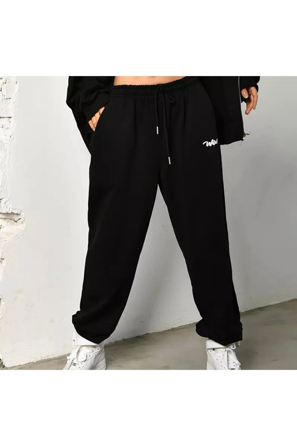 Bildfree Forever Young Baskılı %100 Pamuk Kışlık Kadın Eşofman Altı