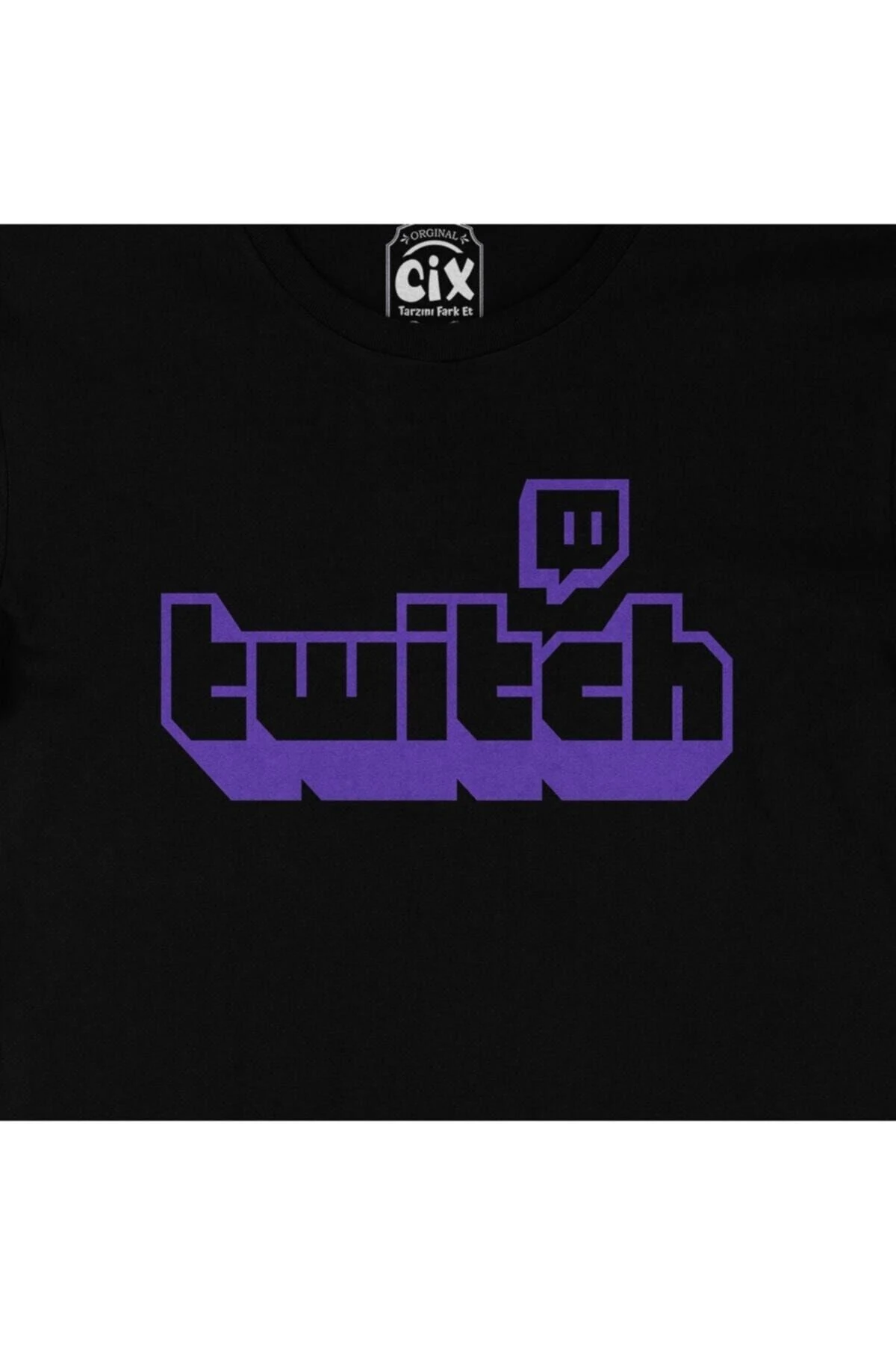 Unisex Twitch Siyah Tişört