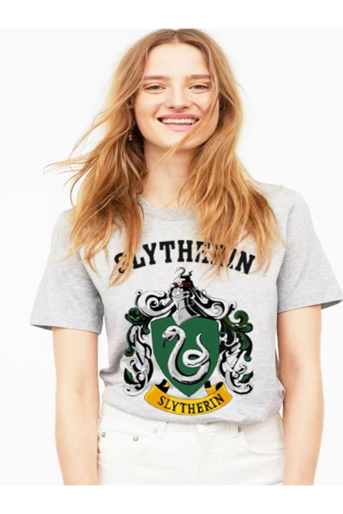 Unisex Siyah Slytherin Tişört