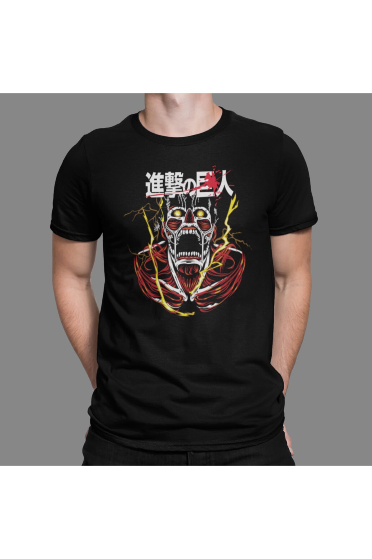 Anime Attack On Tıtan Tshirt Bisiklet Yaka