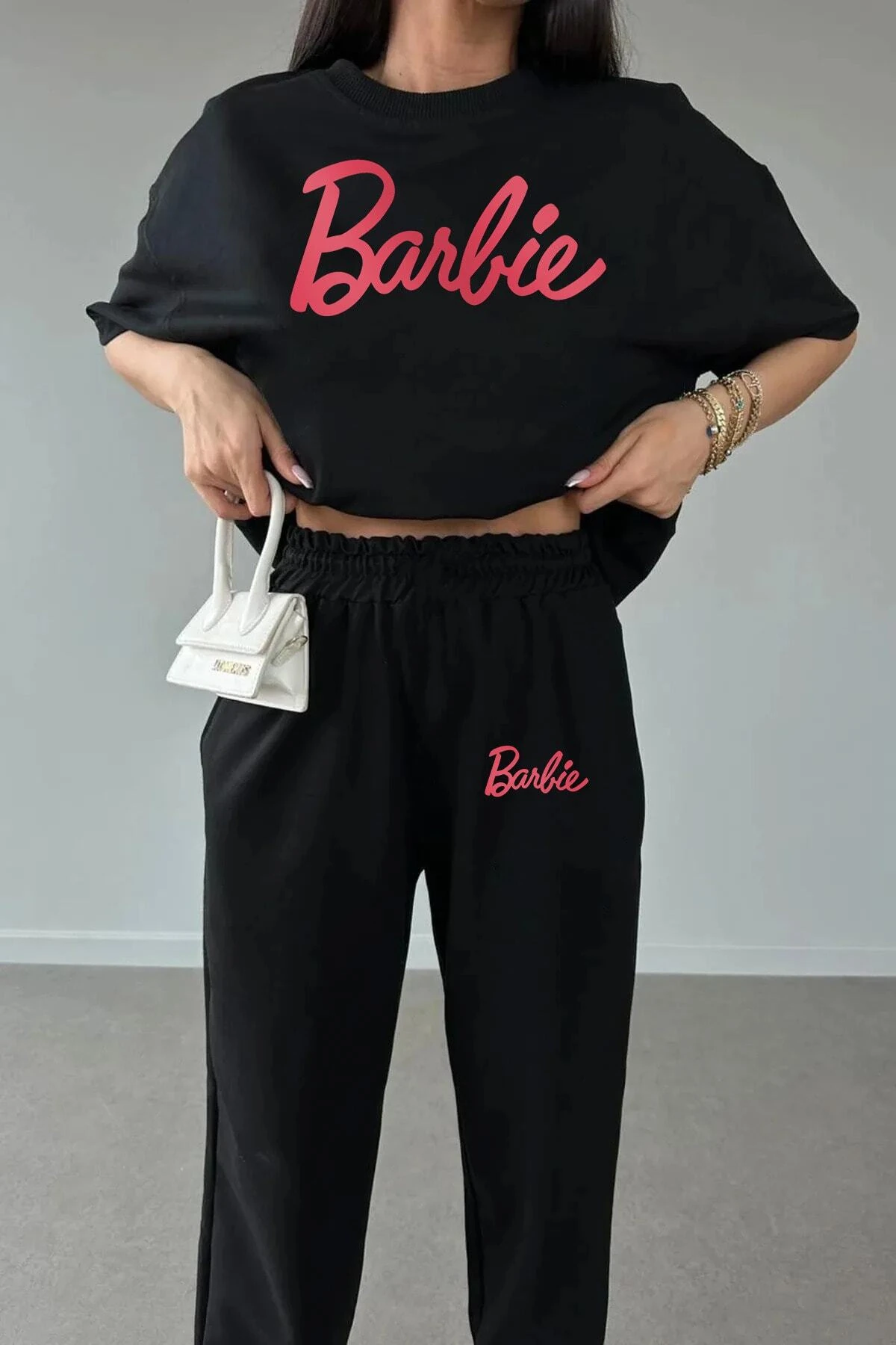 Barbie Tasarım Baskılı Tişört