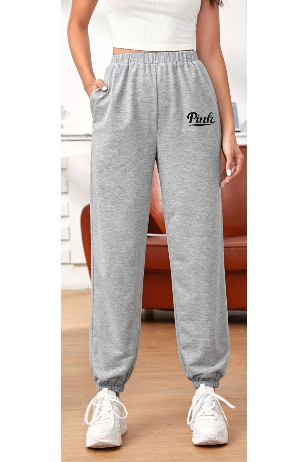 pink unisex Basic Eşofman Altı