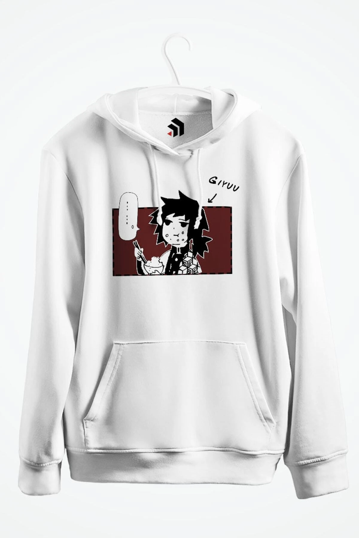 Giyuu Tomioka Demon Slayer Anime Baskılı Kapşonlu Sweatshirt