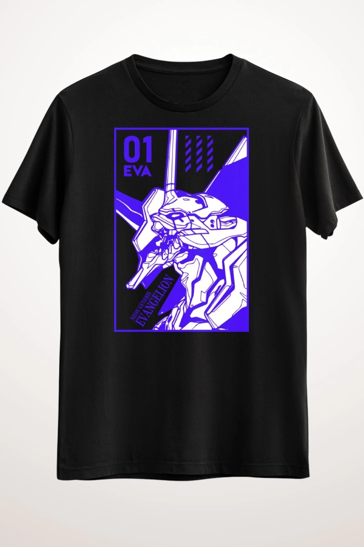 Unisex Siyah Tişört Eva 01 Evangelion