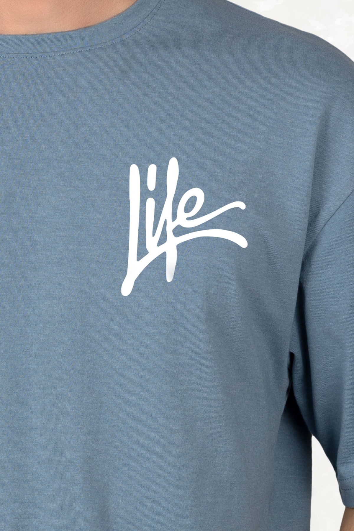 Freedom Life Figürlü Baskılı Oversıze T-shırt