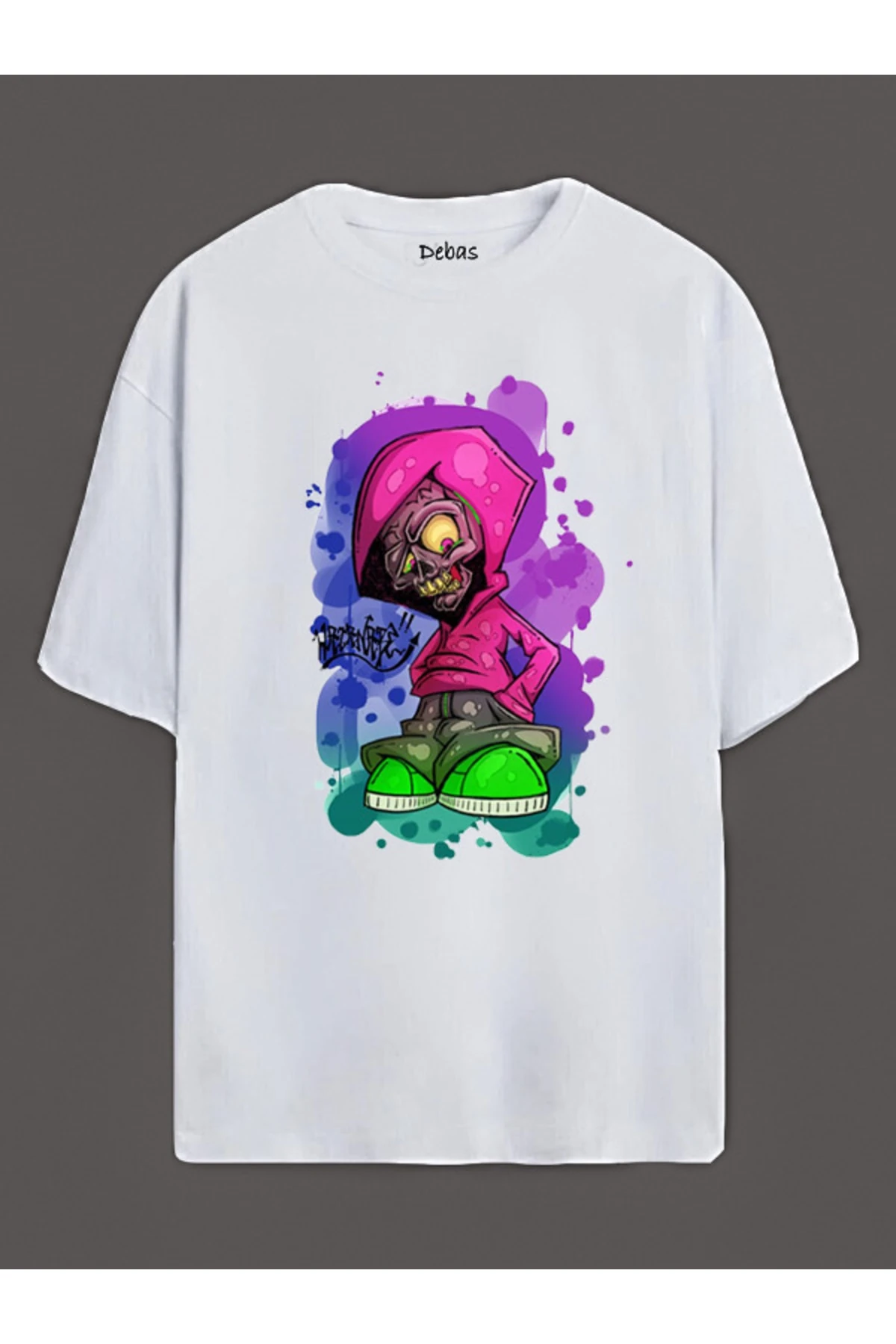 Unısex Trend Baskılı Oversize T Shirt