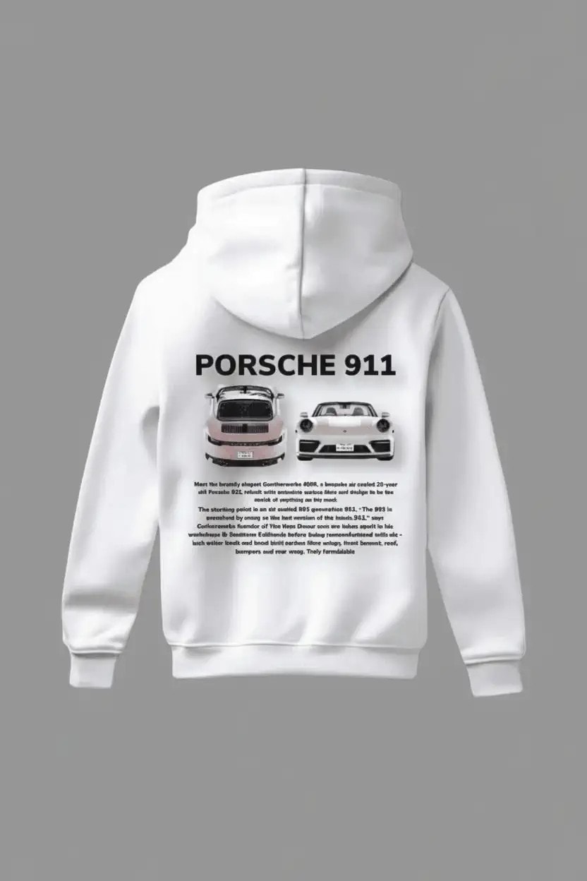 %100 NPAMUKLU PORSCHE BASKILI UNISEX MODEL SWEATSHIRT